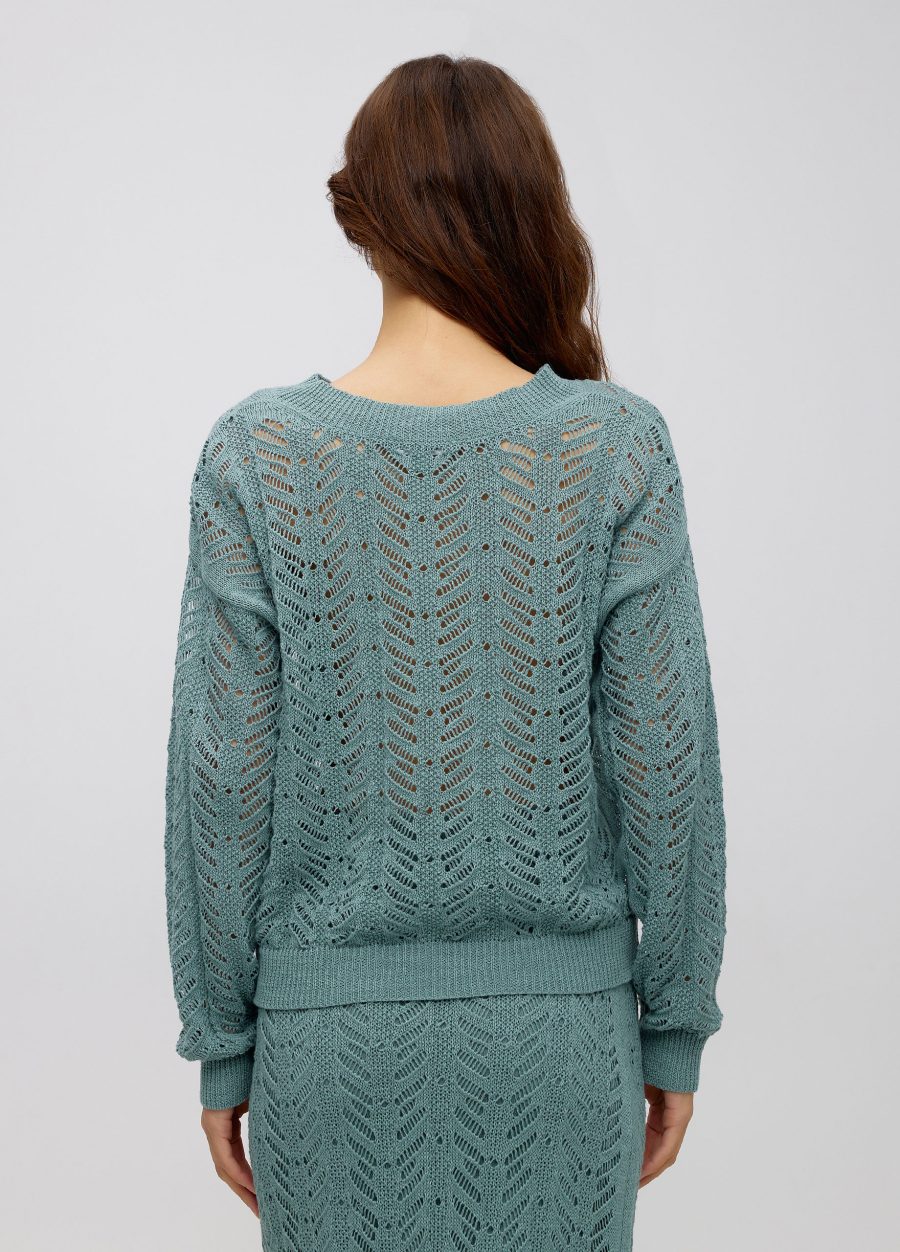 Summer openwork jumper made of linen and cotton 5040-Collections_Ready to Wear_4