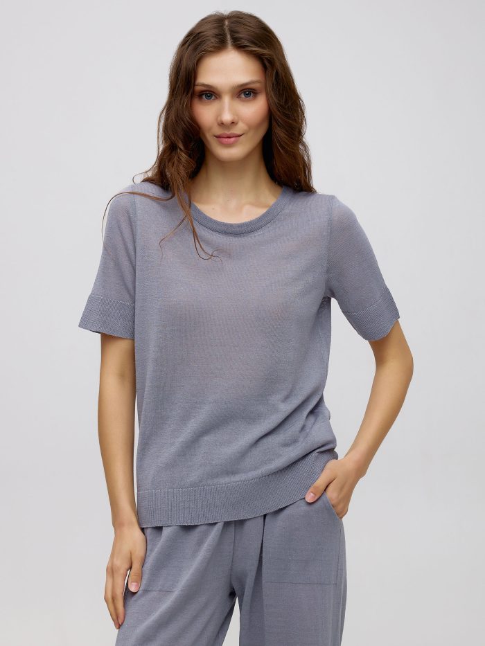 T-SHIRT BLUE summer linen 5045