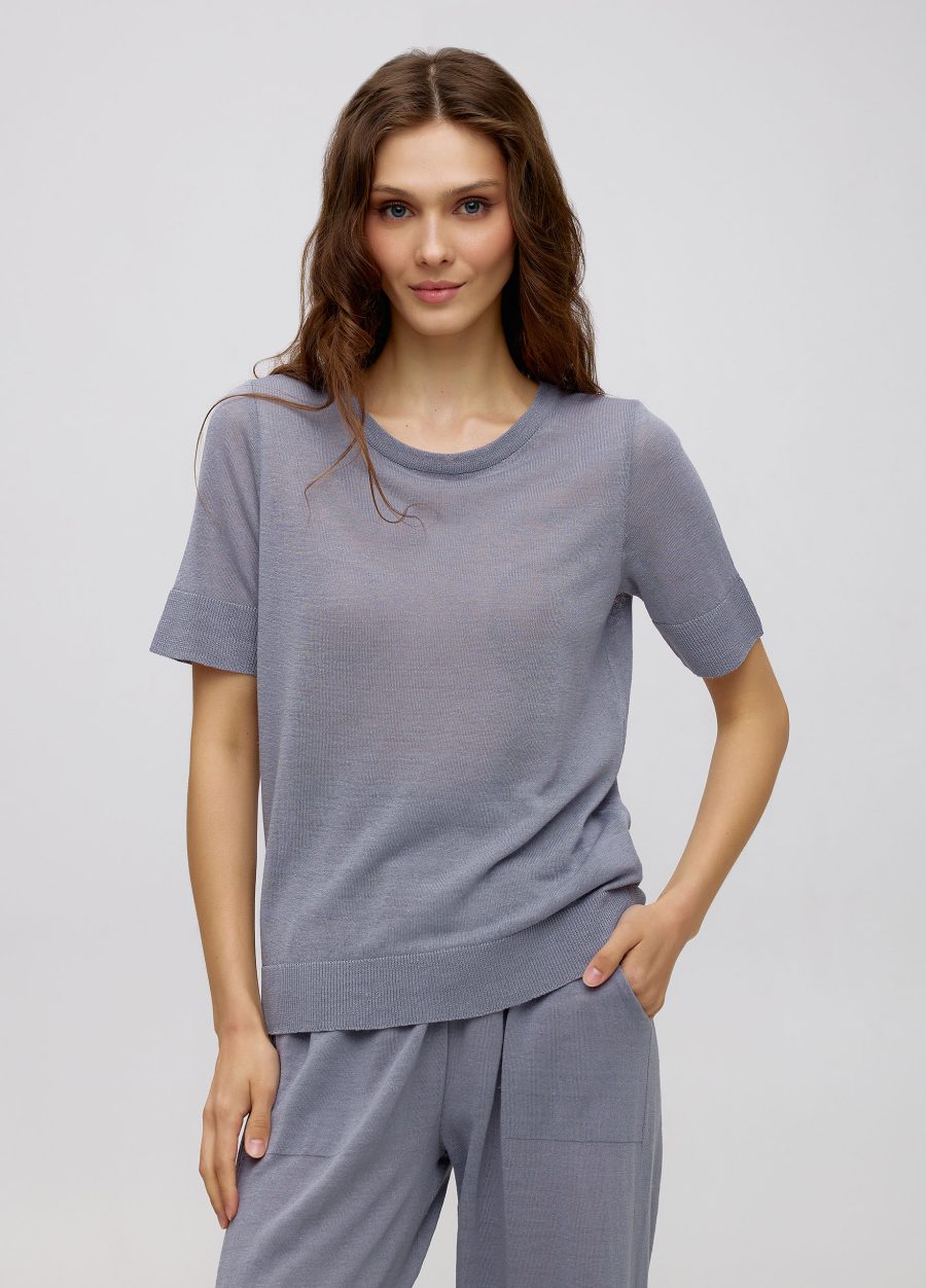 T-SHIRT BLUE summer linen 5045-Collections_Ready to Wear_1