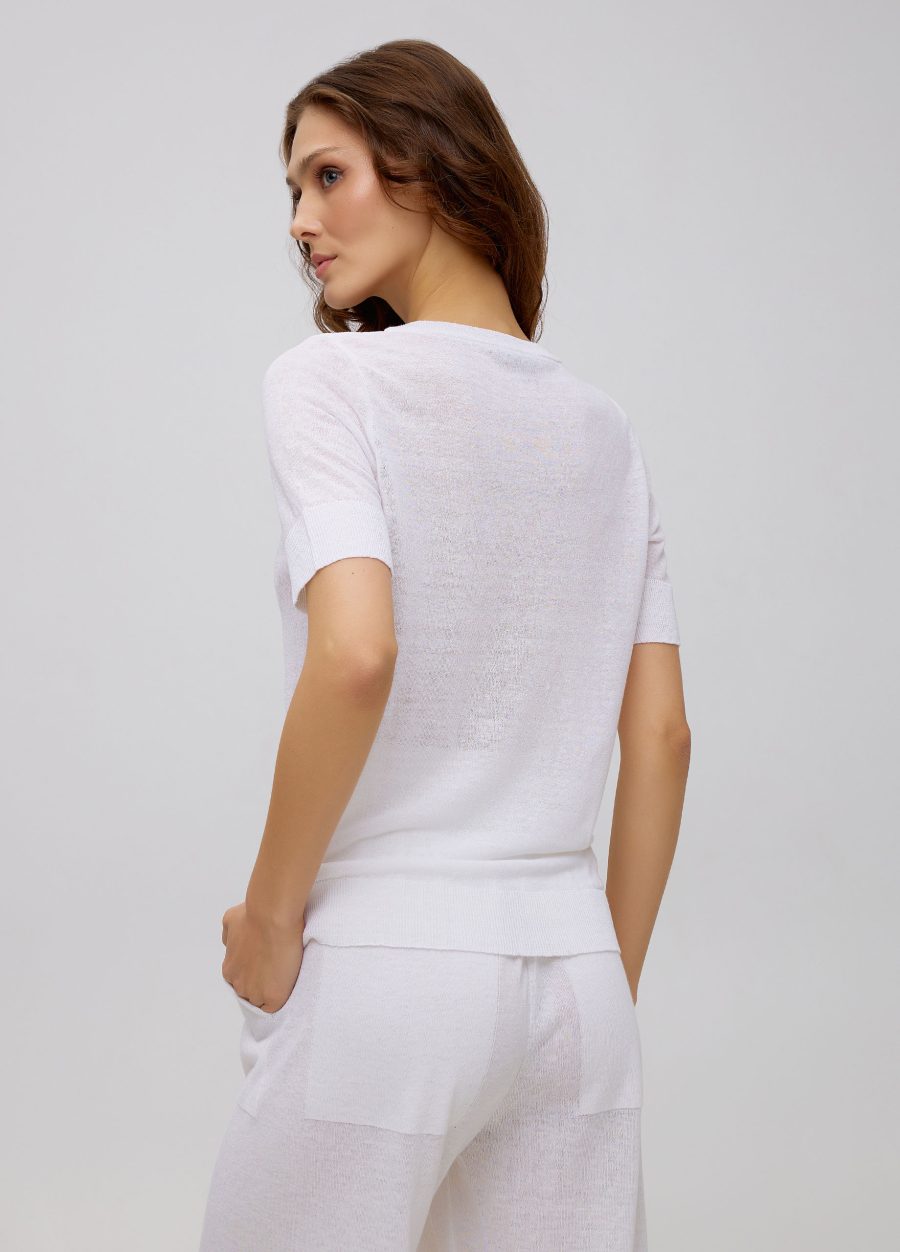 T-SHIRT WHITE summer linen 5045-Collections_Ready to Wear_4