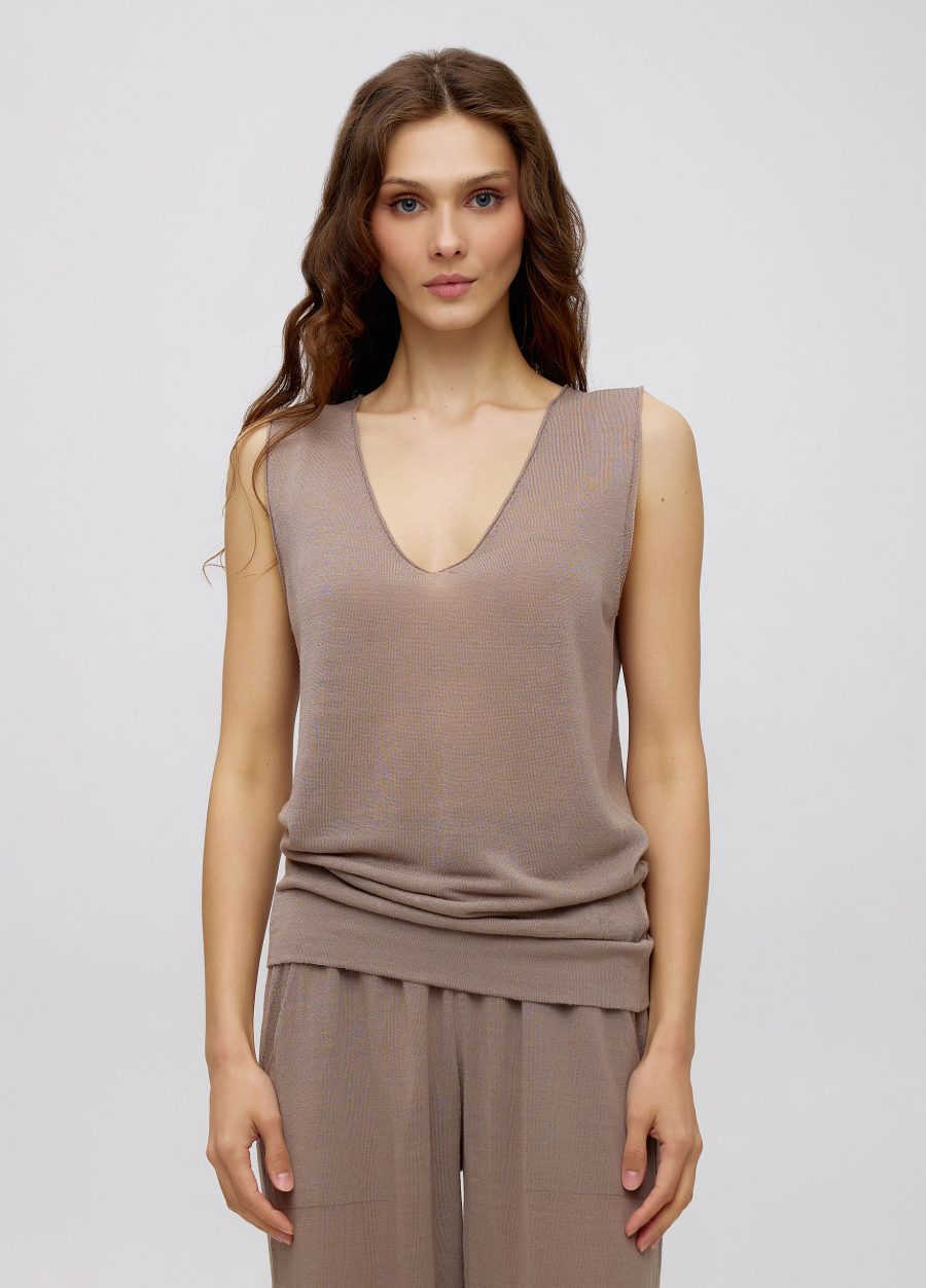 T-SHIRT BEIGE linen 5061-Collections_Ready to Wear_1