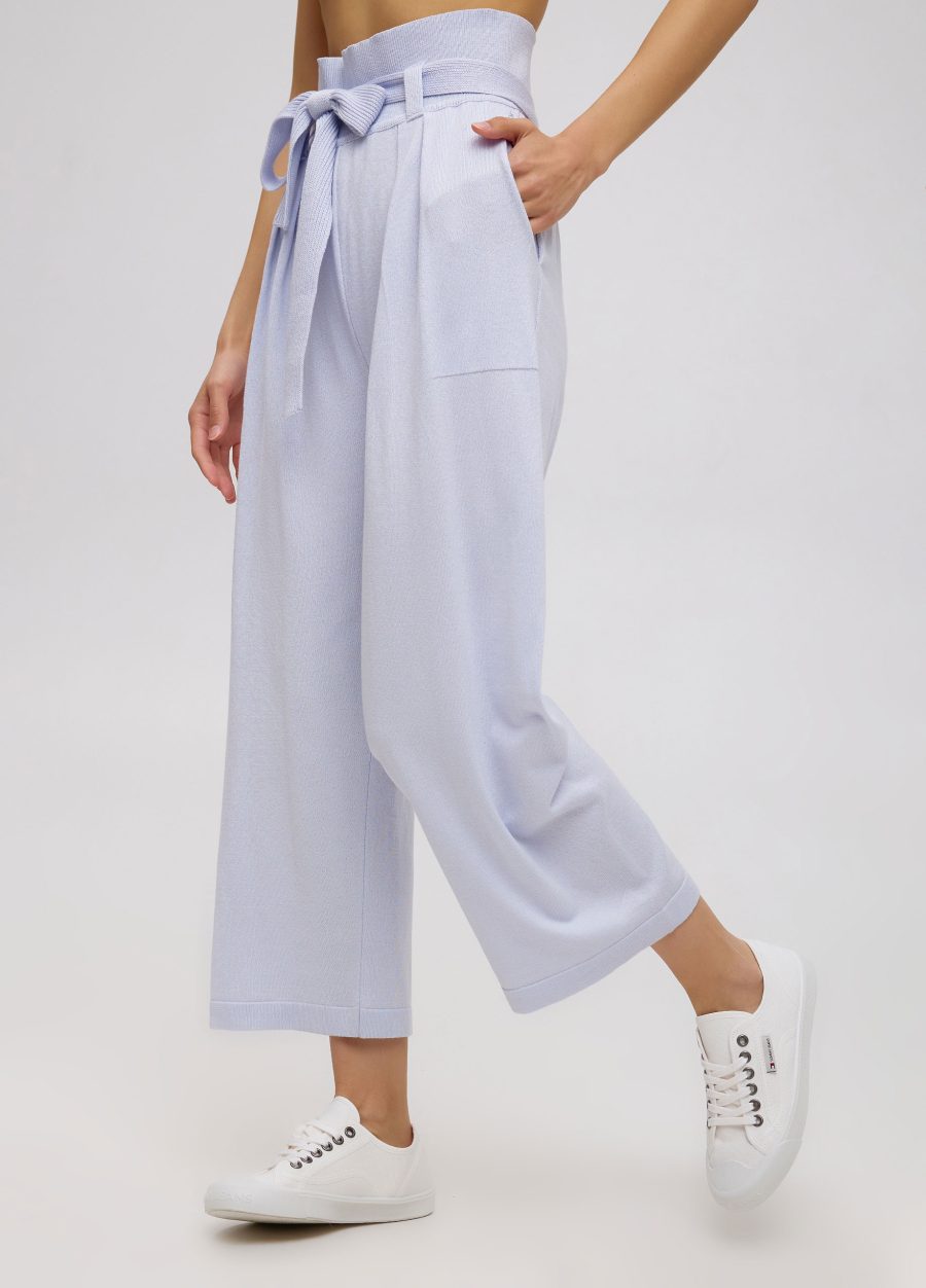 PANTS BLUE culottes made of 100% cotton with a wide waistband 5066-Collections_Ready to Wear_3