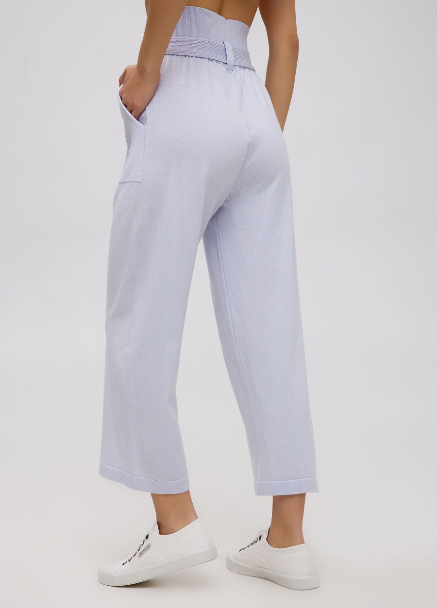 PANTS BLUE culottes made of 100% cotton with a wide waistband 5066-Collections_Ready to Wear_4
