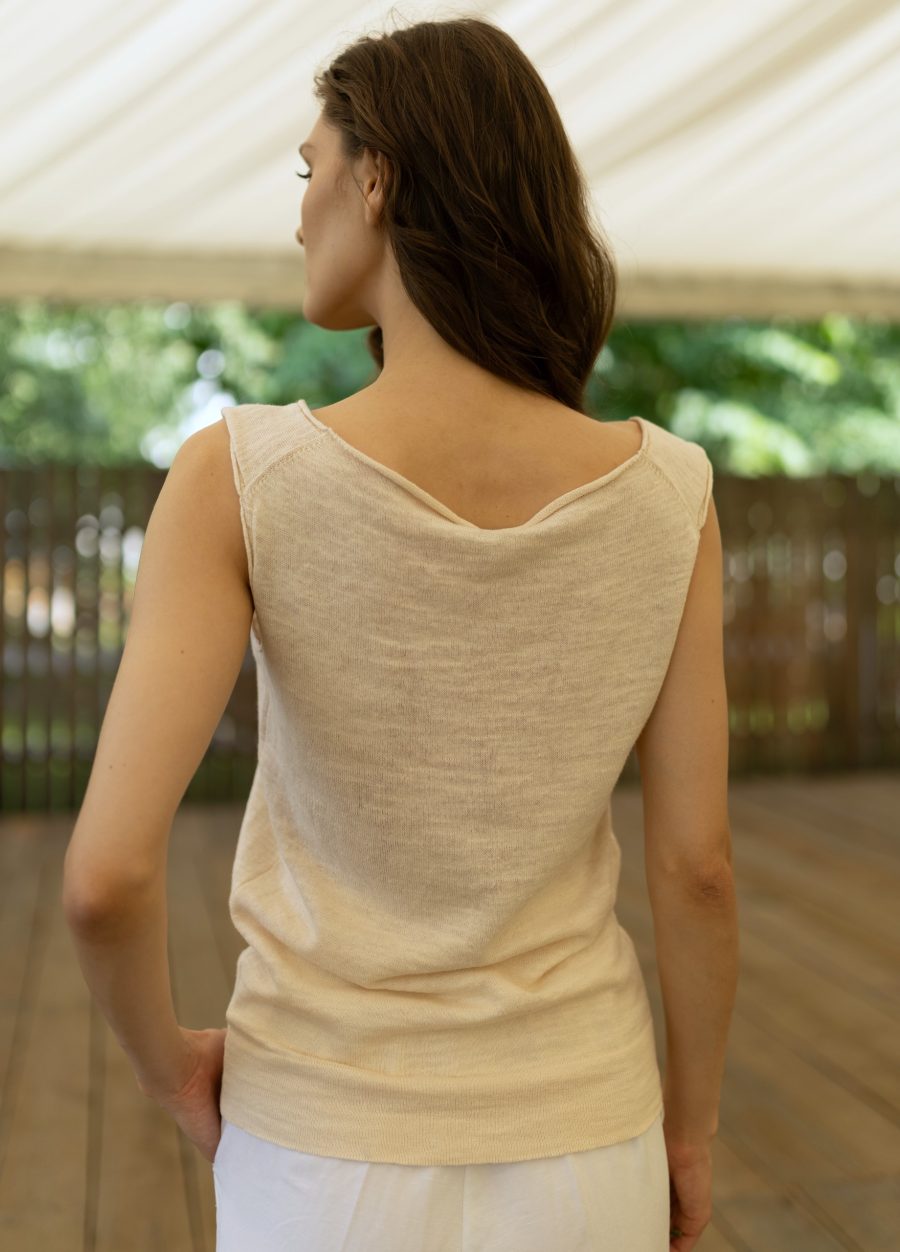 T-SHIRT ECRU made of linen 5031-Collections_Ready to Wear_5