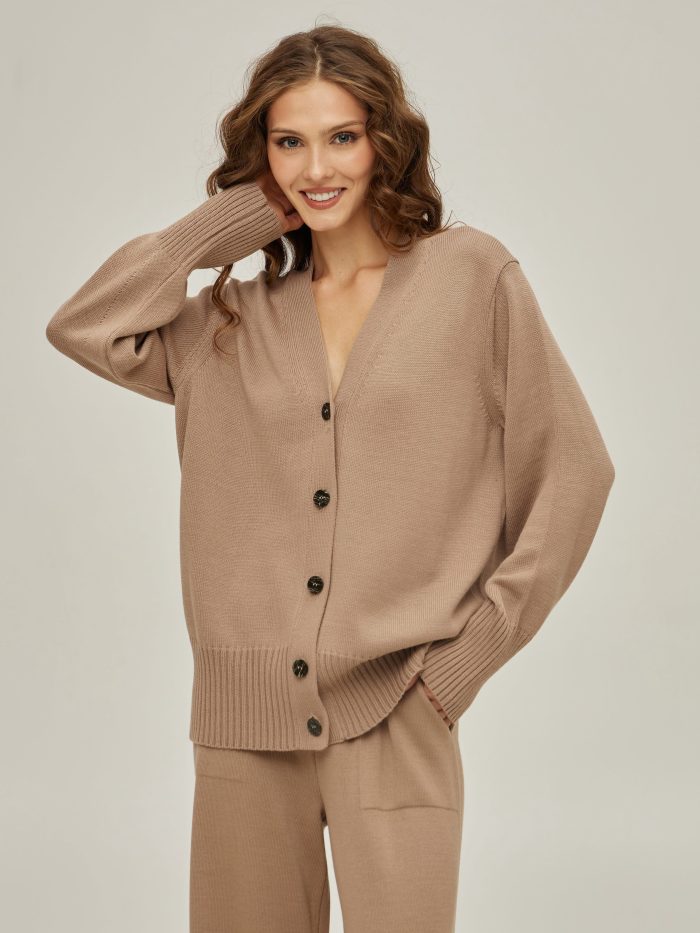 MOCHA JACKET cardigan with buttons 4138