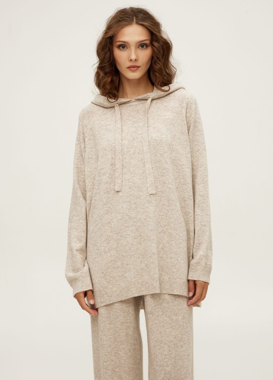 HOODIE BEIGE oversized from 100% lamb's wool 5127-Collections_Fall-Winter_4