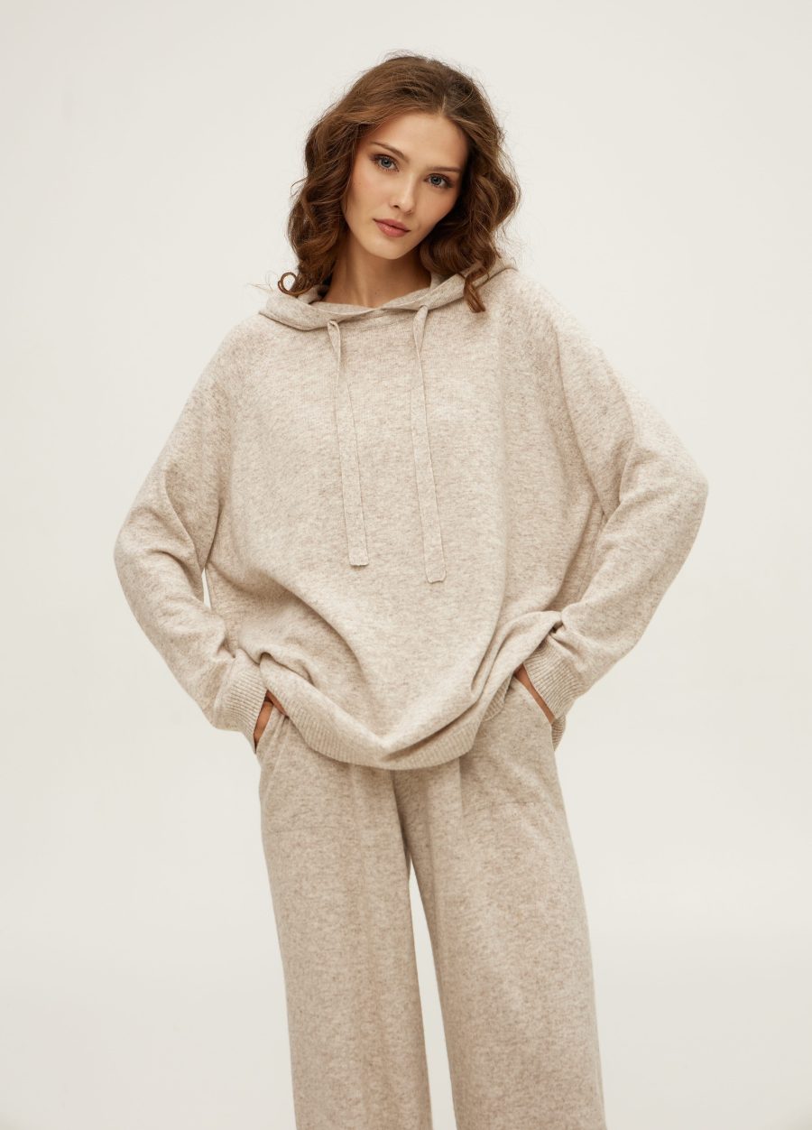 HOODIE BEIGE oversized from 100% lamb's wool 5127-Collections_Fall-Winter_5