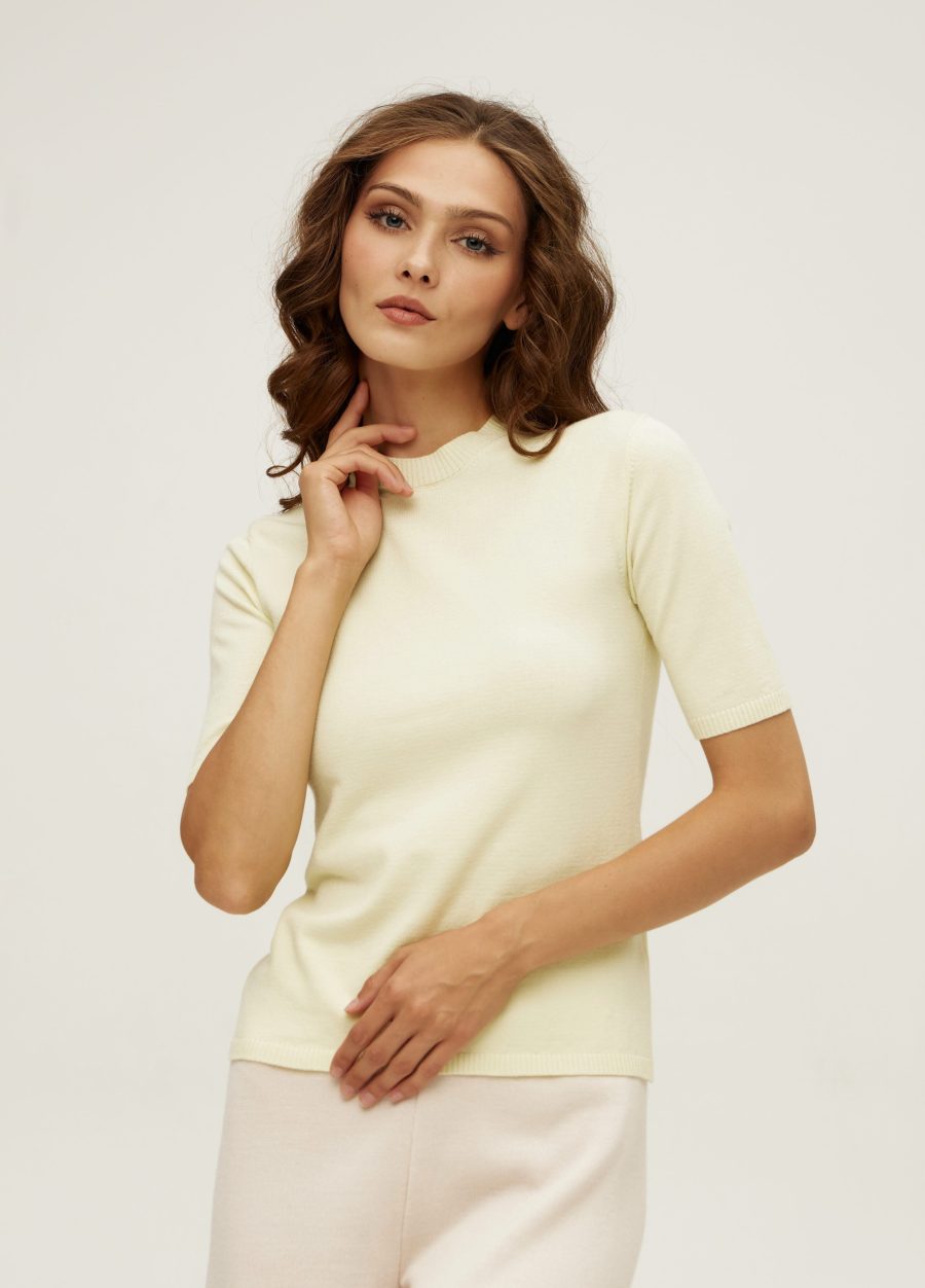 JUMPER LIME with short sleeves 5087-Collections_Ready to Wear_1