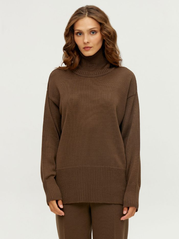 JUMPER BROWN semiwool 3120