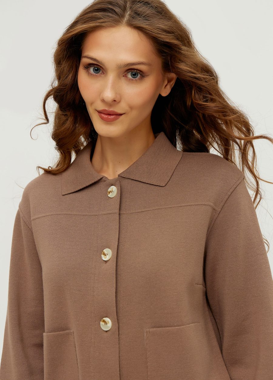 JACKET MOCHA knitted for women 4001-Collections_Jackets & Cardigans_2