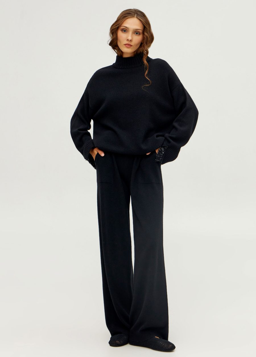 JUMPER BLACK loose fit made of 100% wool 5098-Collections_Fall-Winter_2