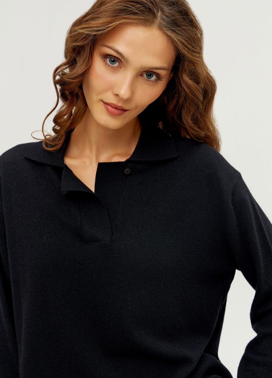 JUMPER BLACK polo 100% lambswool polo 5122-Collections_Fall-Winter_2