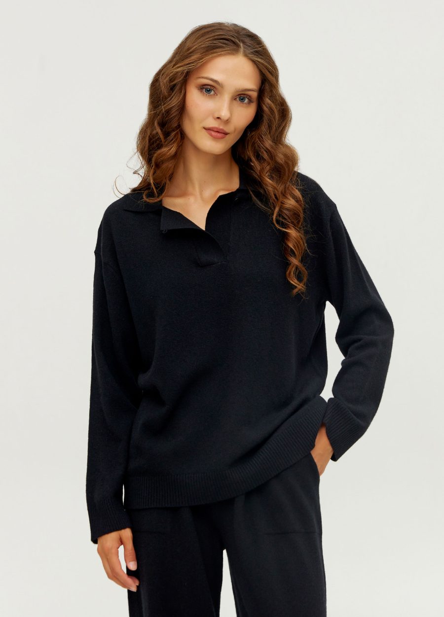 JUMPER BLACK polo 100% lambswool polo 5122-Collections_Fall-Winter_3