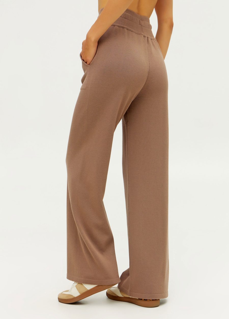 PANTS MOCCO straight knitted women's pants with pockets 5005-Collections_Ready to Wear_2