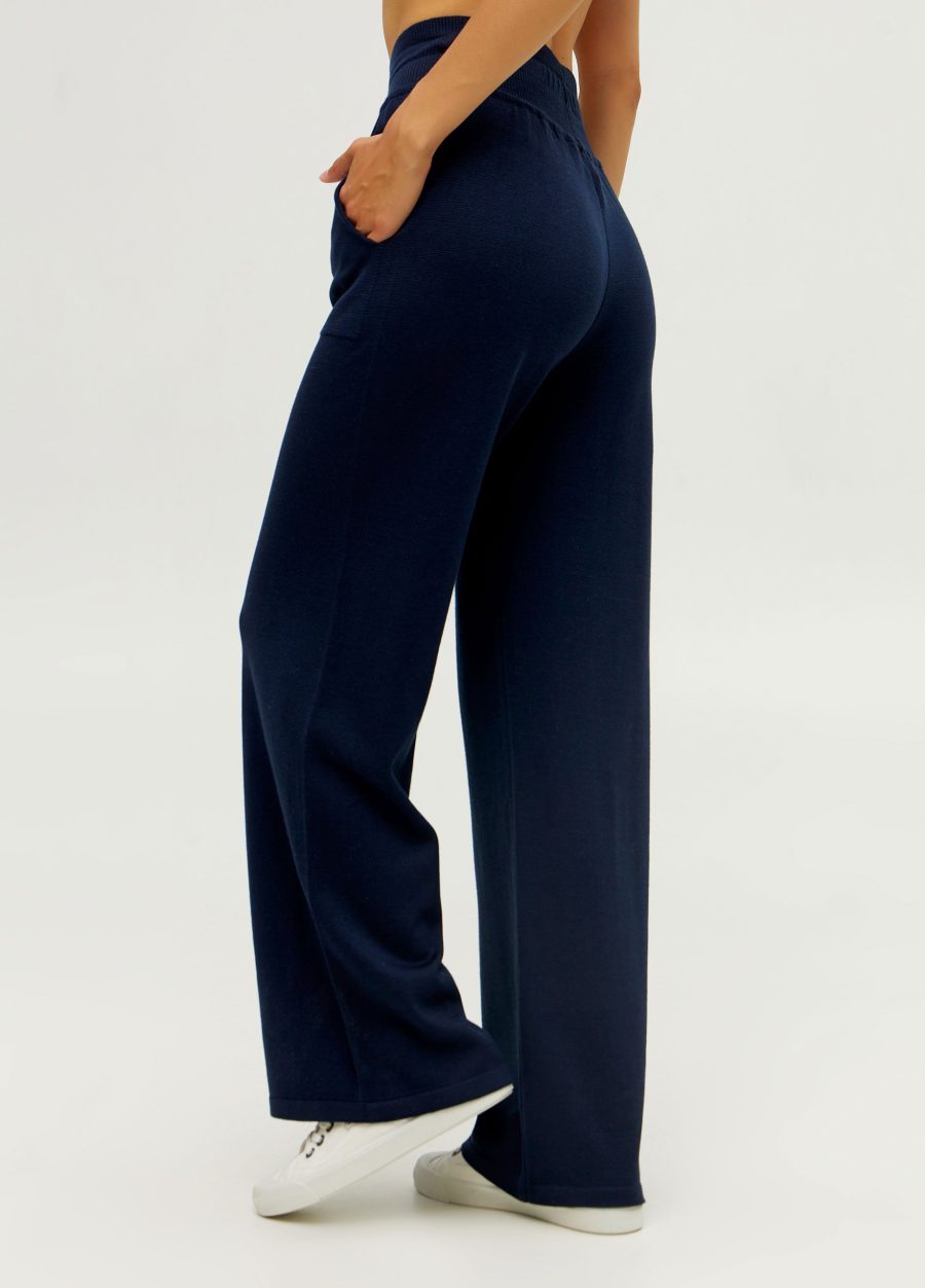 PANTS BLUE knitted with pockets 5005-Collections_Ready to Wear_6