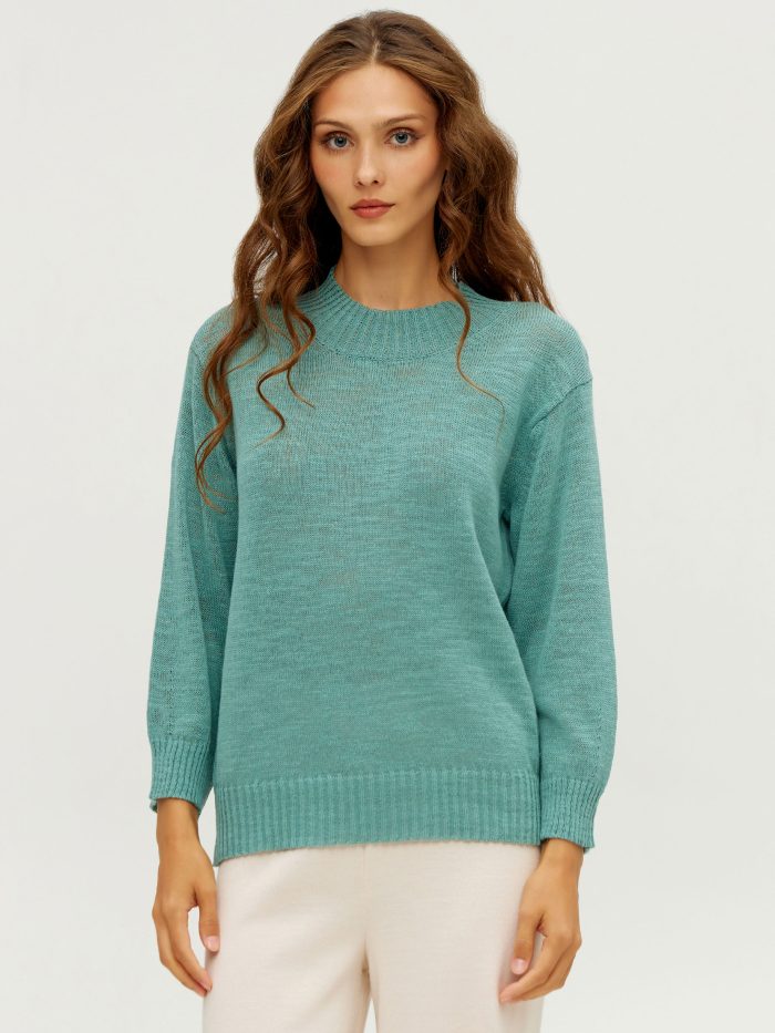 JUMPER EUCALYPTUS linen and cotton 5037