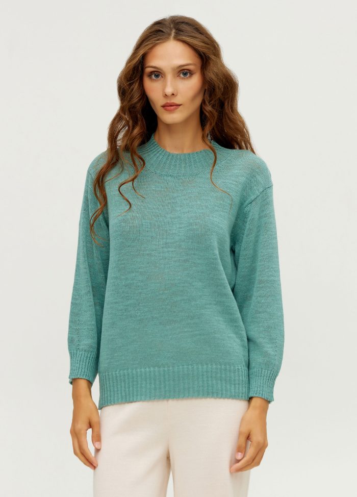 JUMPER EUCALYPTUS linen and cotton 5037