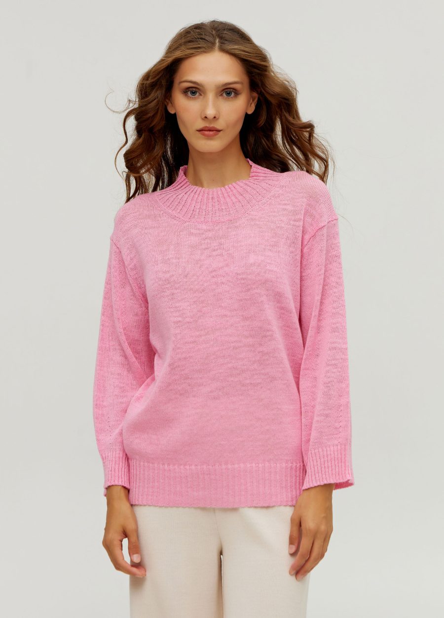 JUMPER PINK made of linen and cotton 5037-Collections_Ready to Wear_3