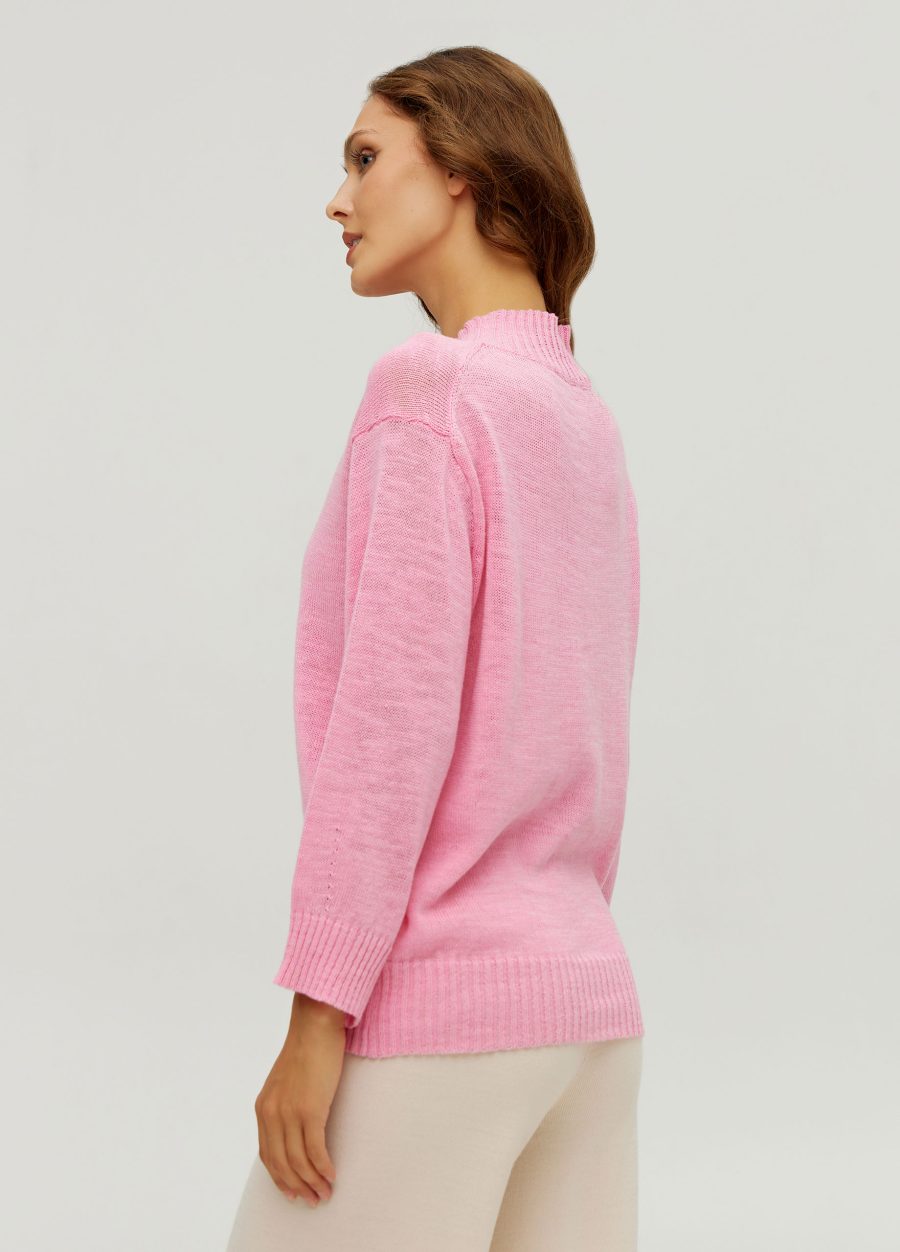 JUMPER PINK made of linen and cotton 5037-Collections_Ready to Wear_4
