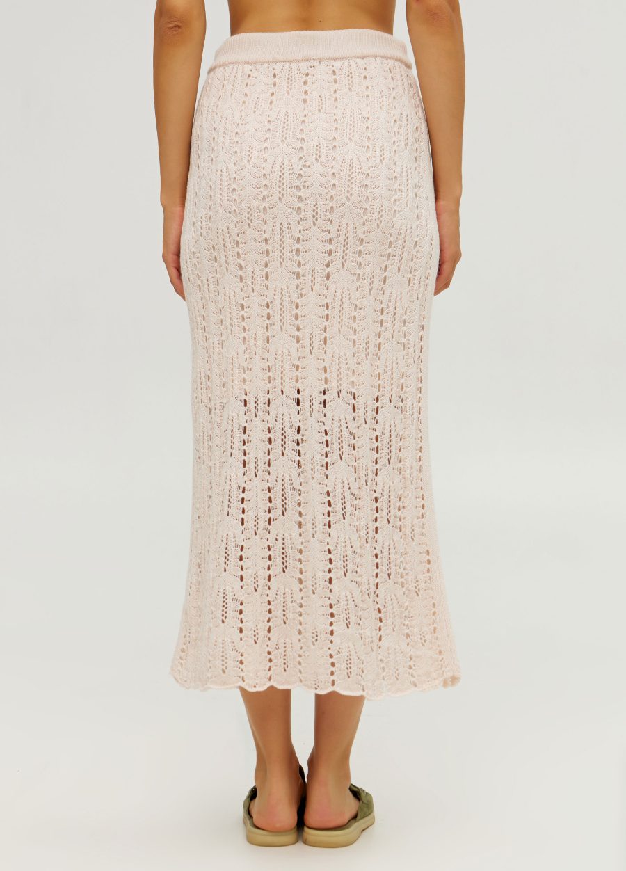 CREAM MIDI SKIRT with openwork pattern 5101-Collections_Fall-Winter_3