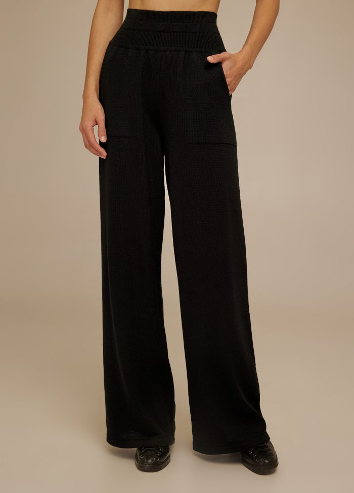 PANTS BLACK made of merino wool 4126