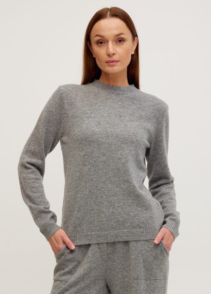 DARK GRAY SWEATER basic warm longsleeve 5104
