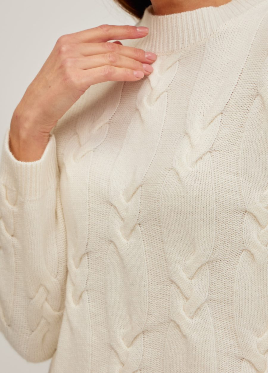 JUMPER MILK women's lambswool cable knit 5121-Collections_Fall-Winter_2