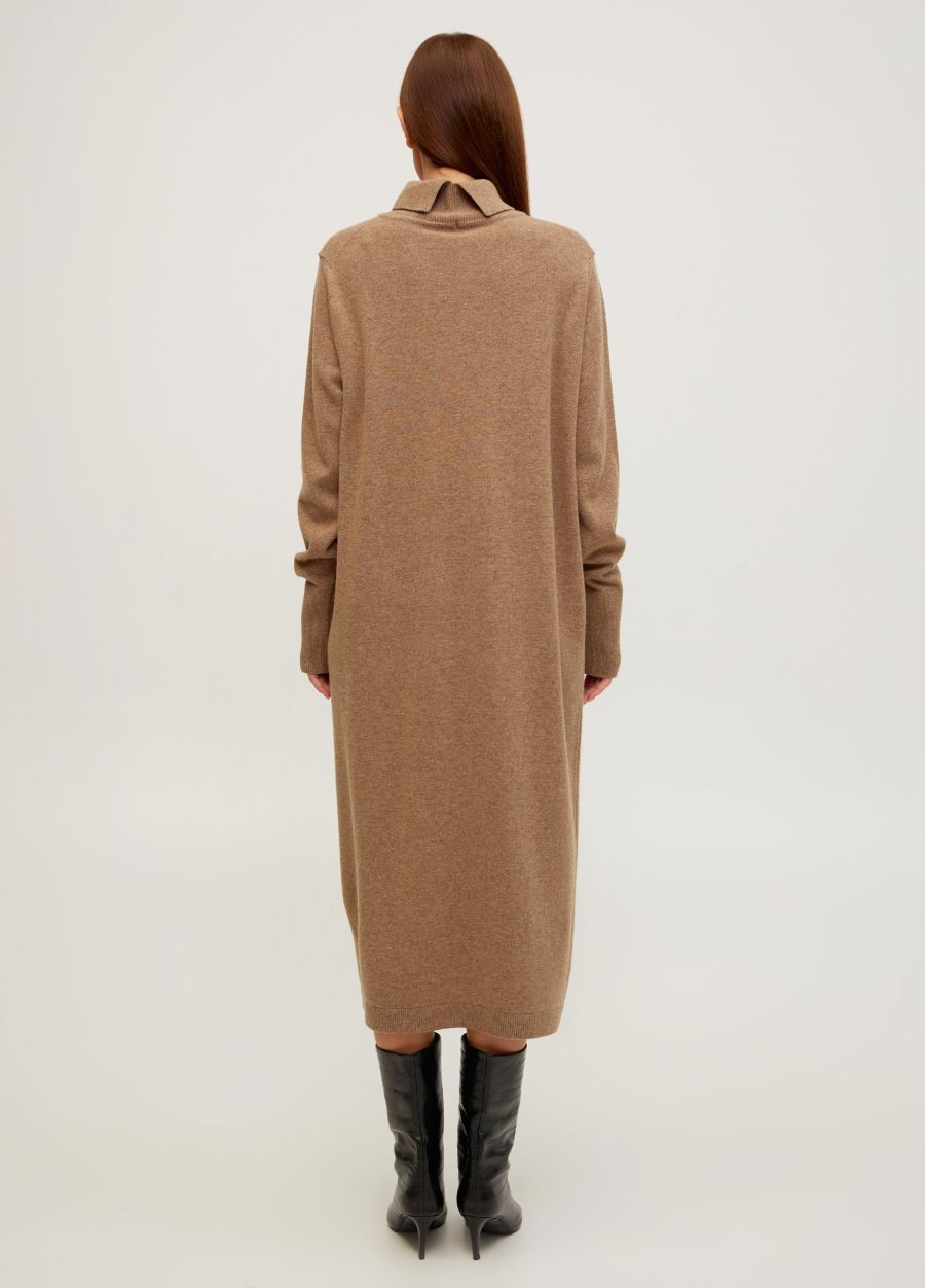DRESS MOCHA midi warm semi-wool 4107-Collections_Dresses_4