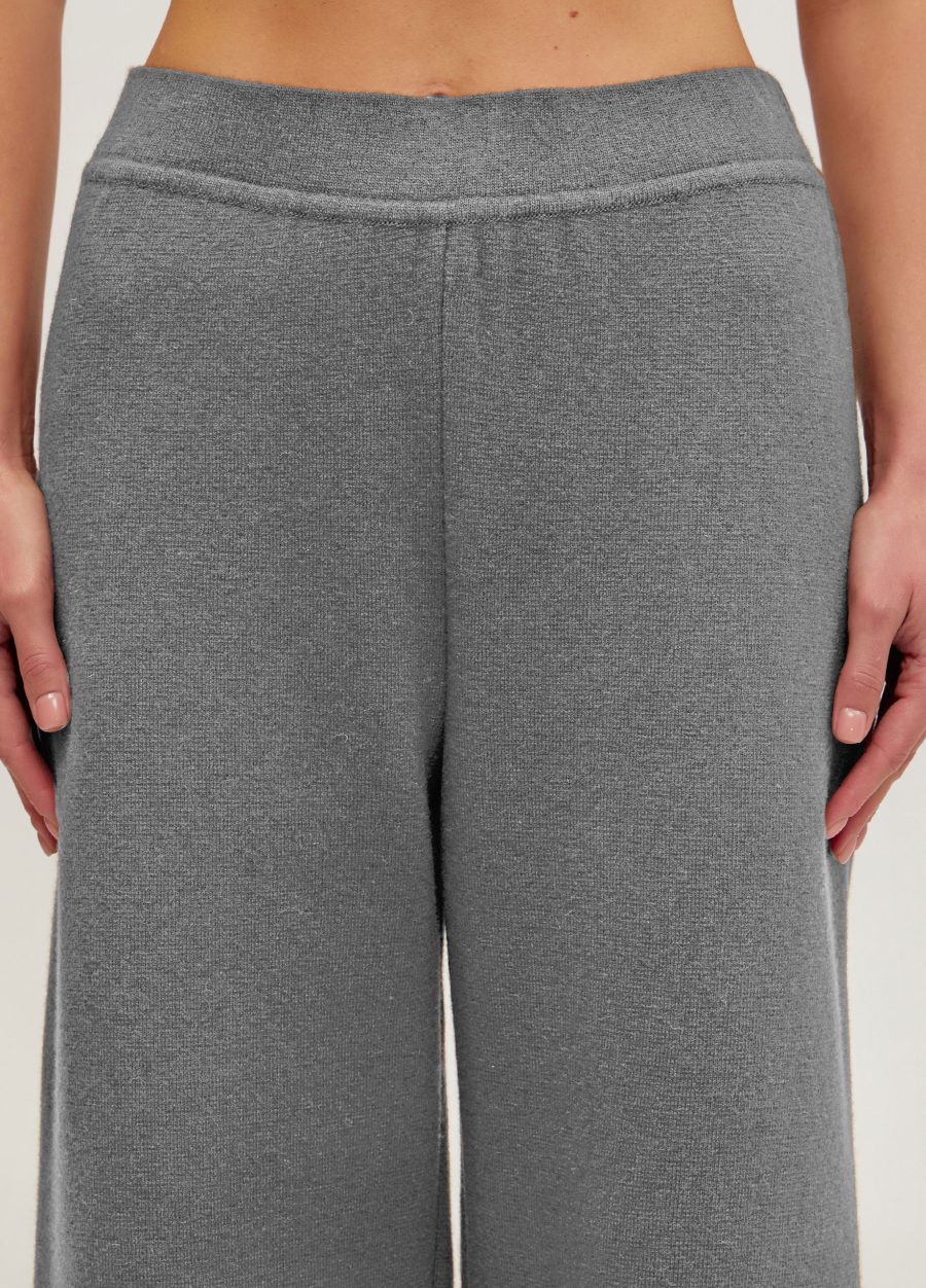 TROUSERS GREY knit lamb's wool pants pinched hem 5119-Collections_Fall-Winter_2