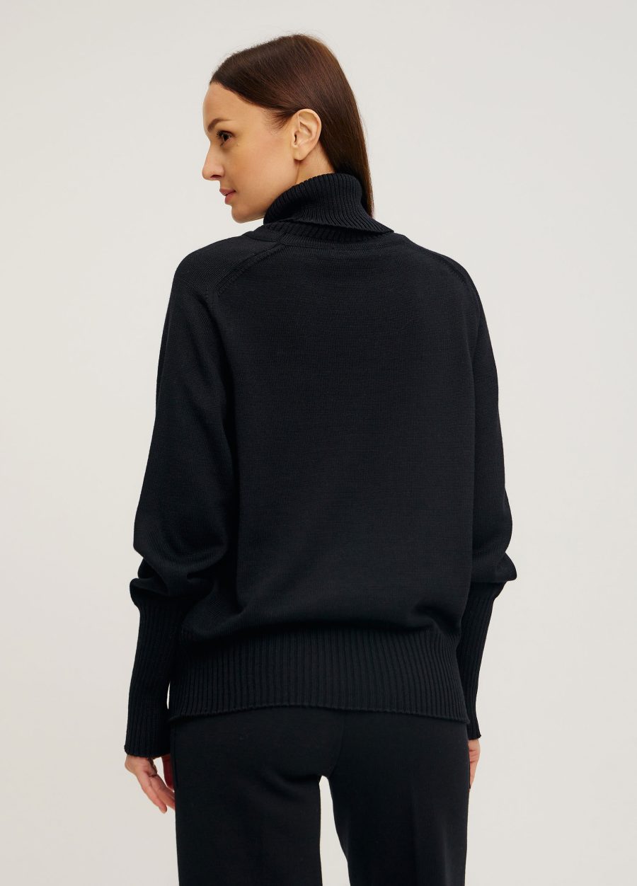 BLACK JUMPER merino-blend with a high collar 1077-Collections_Fall-Winter_4