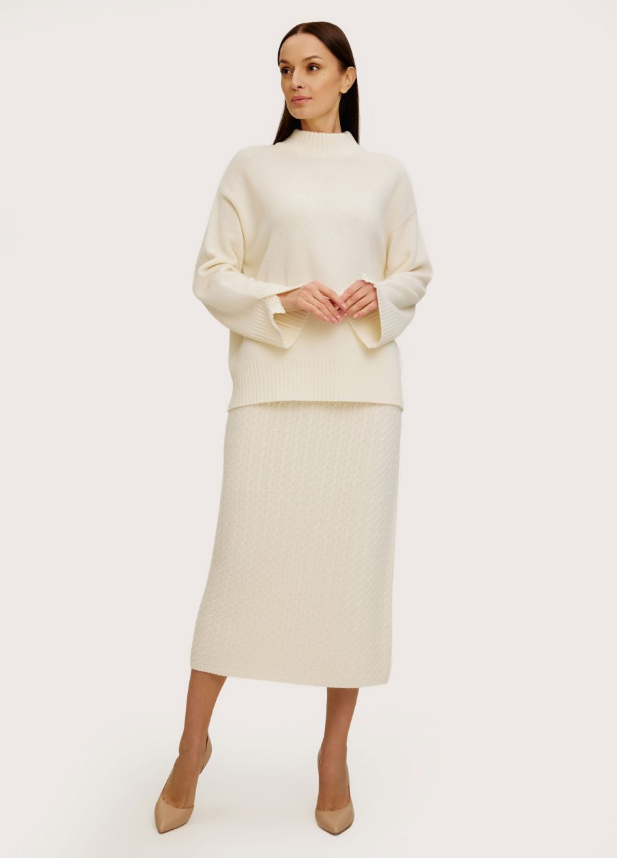 MILKY SKIRT with braids made of wool 4078-Collections_Fall-Winter_4