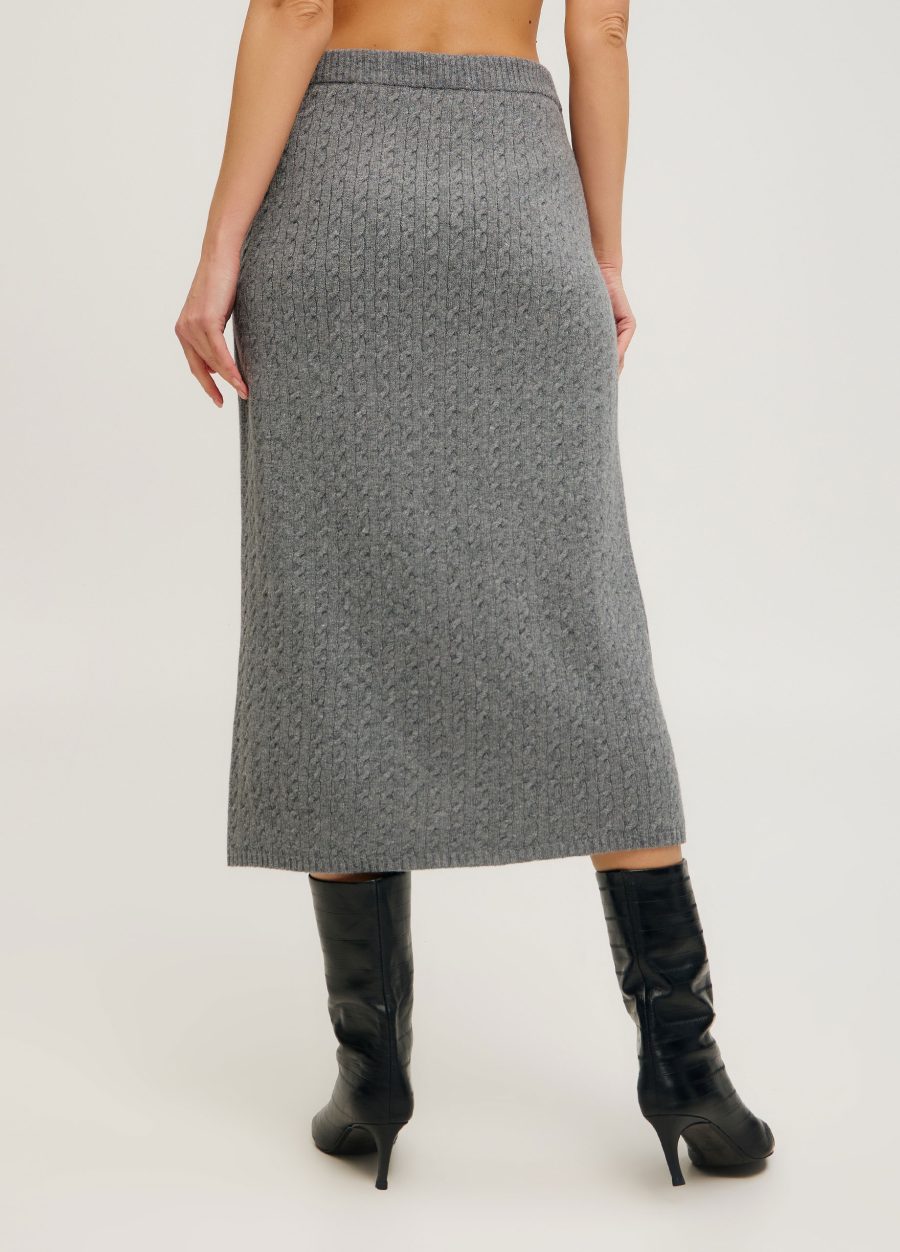 SKIRT DARK GREY midi braided wool 4078-Collections_Fall-Winter_3