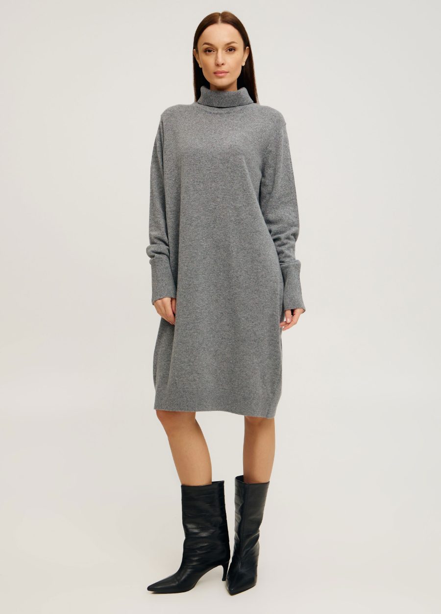 DRESS DARK GREY warm winter lamb's wool 4134-Collections_Dresses_2