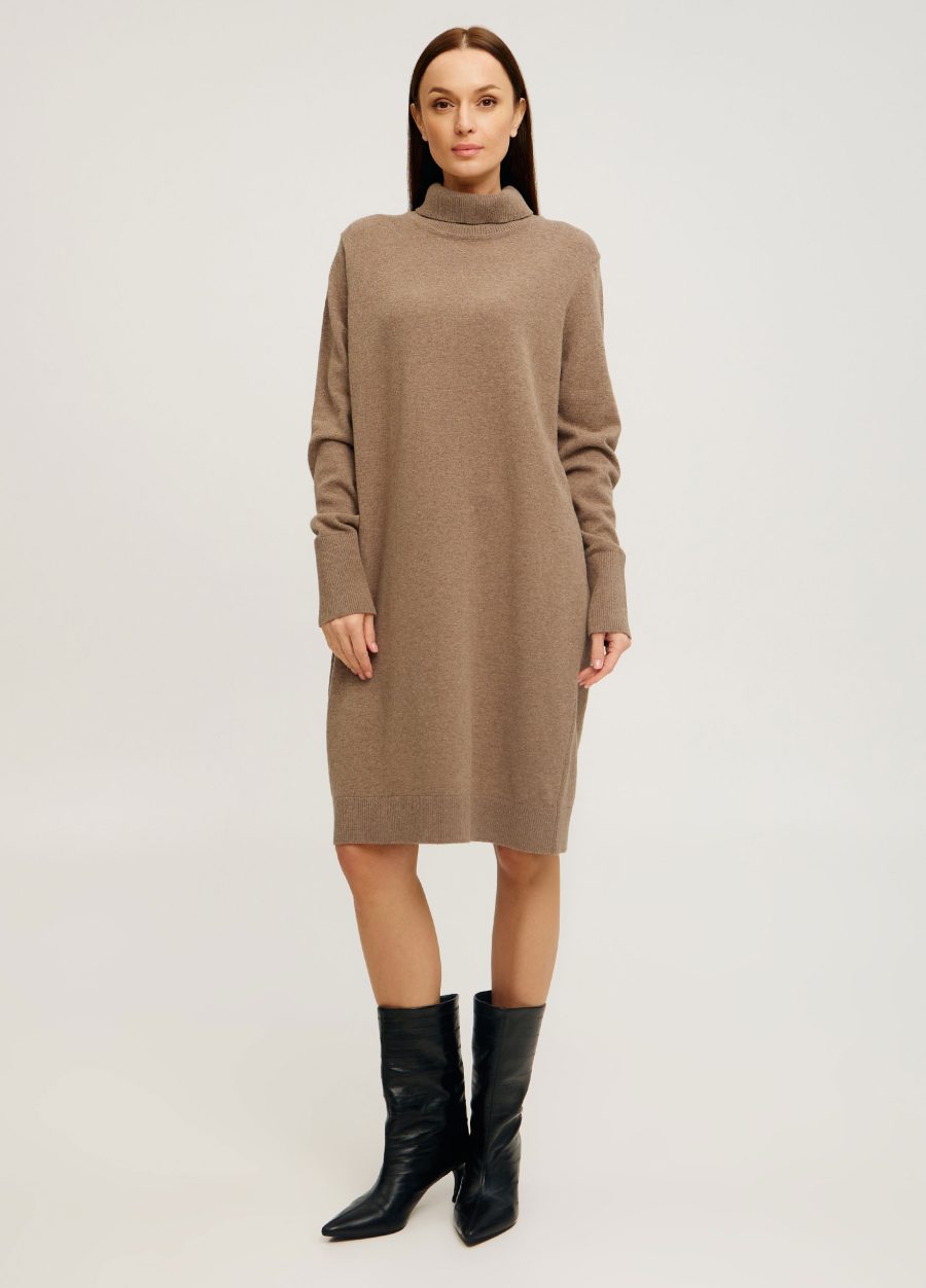 DRESS MOCHA warm winter lamb's wool 4134-Collections_Dresses_1