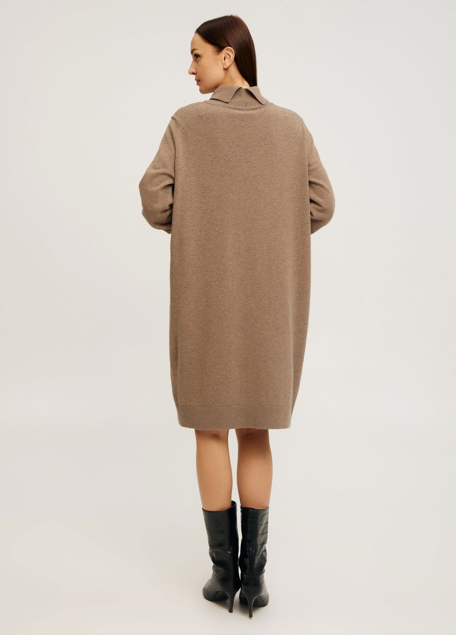 DRESS MOCHA warm winter lamb's wool 4134-Collections_Dresses_4