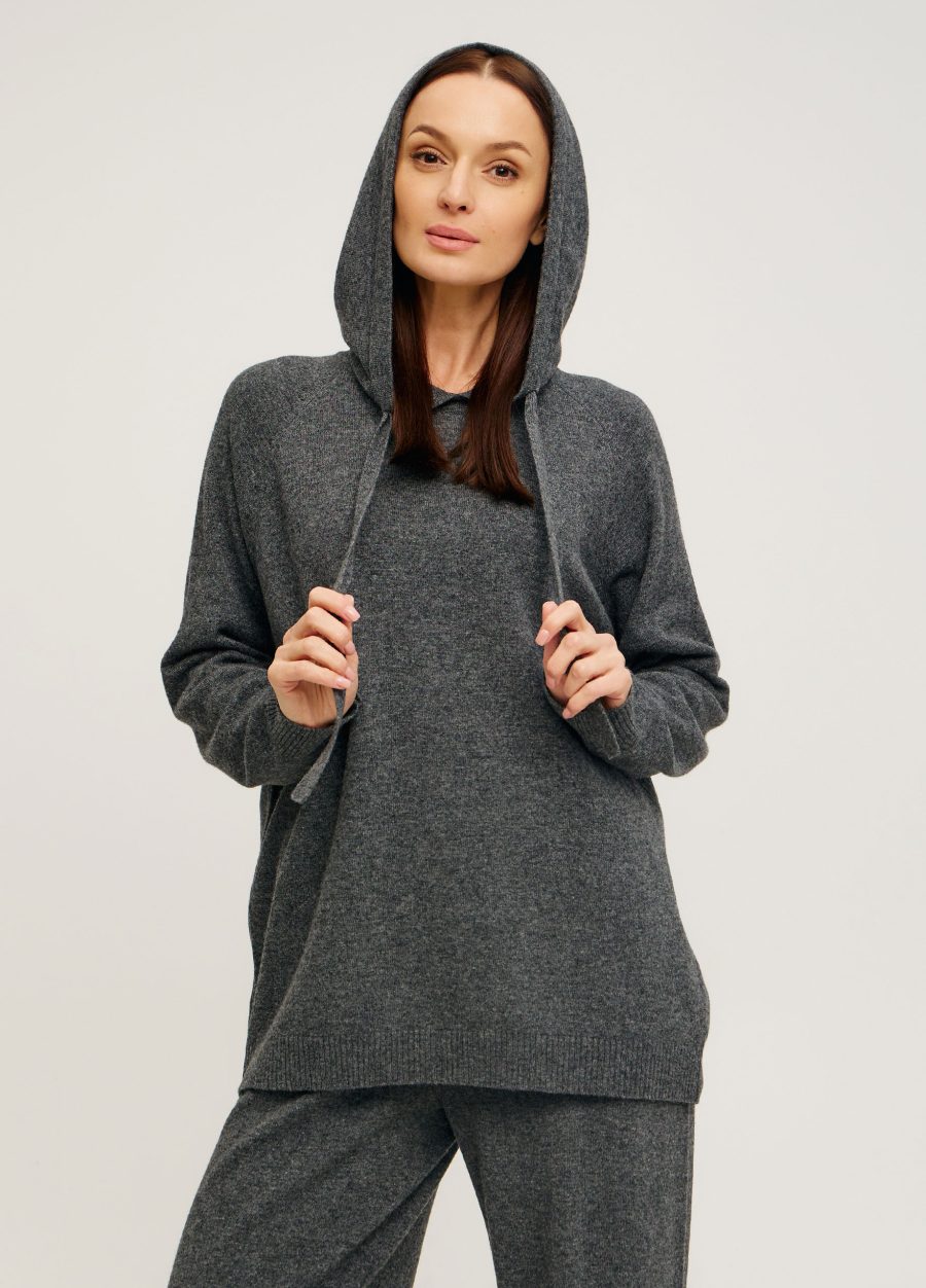 HOODIE ANTRACITE made of wool oversized 4152-Collections_Fall-Winter_1