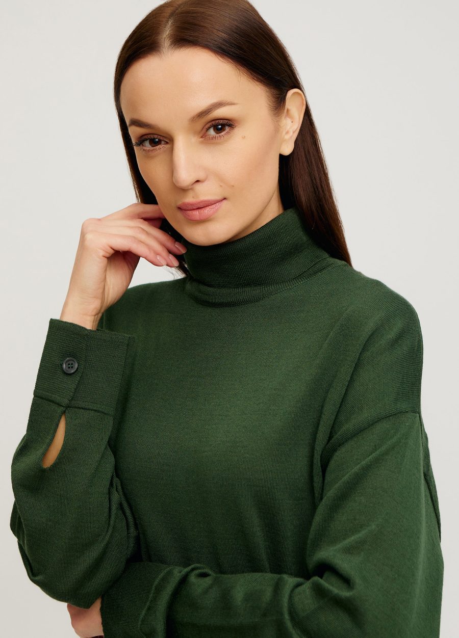 GREEN DRESS with pockets and belt 4109-Collections_Dresses_2