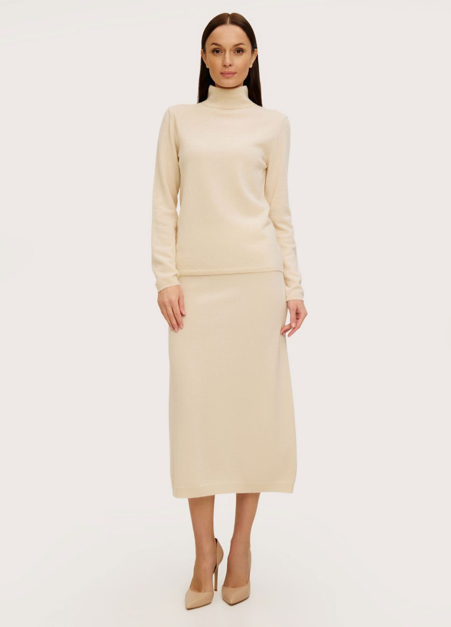 SKIRT CREAM straight cut cashmere 5132-Collections_Fall-Winter_4