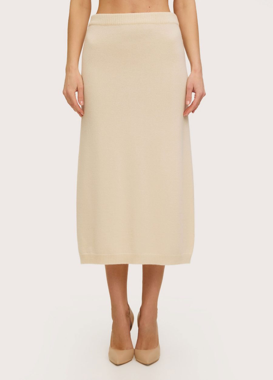 SKIRT CREAM straight cut cashmere 5132-Collections_Fall-Winter_1