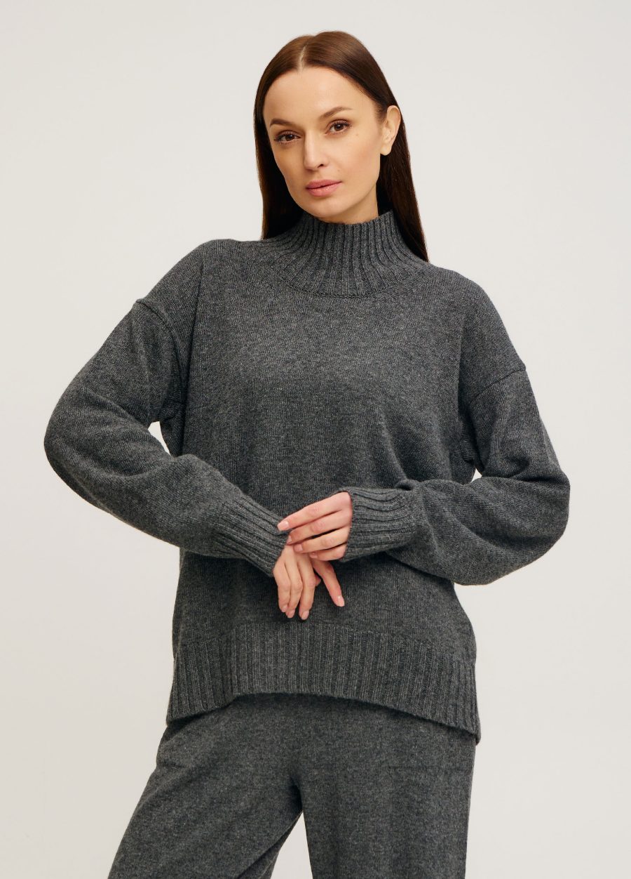JUMPER ANTHRACITE made of lamb's wool 5135-Collections_Fall-Winter_3