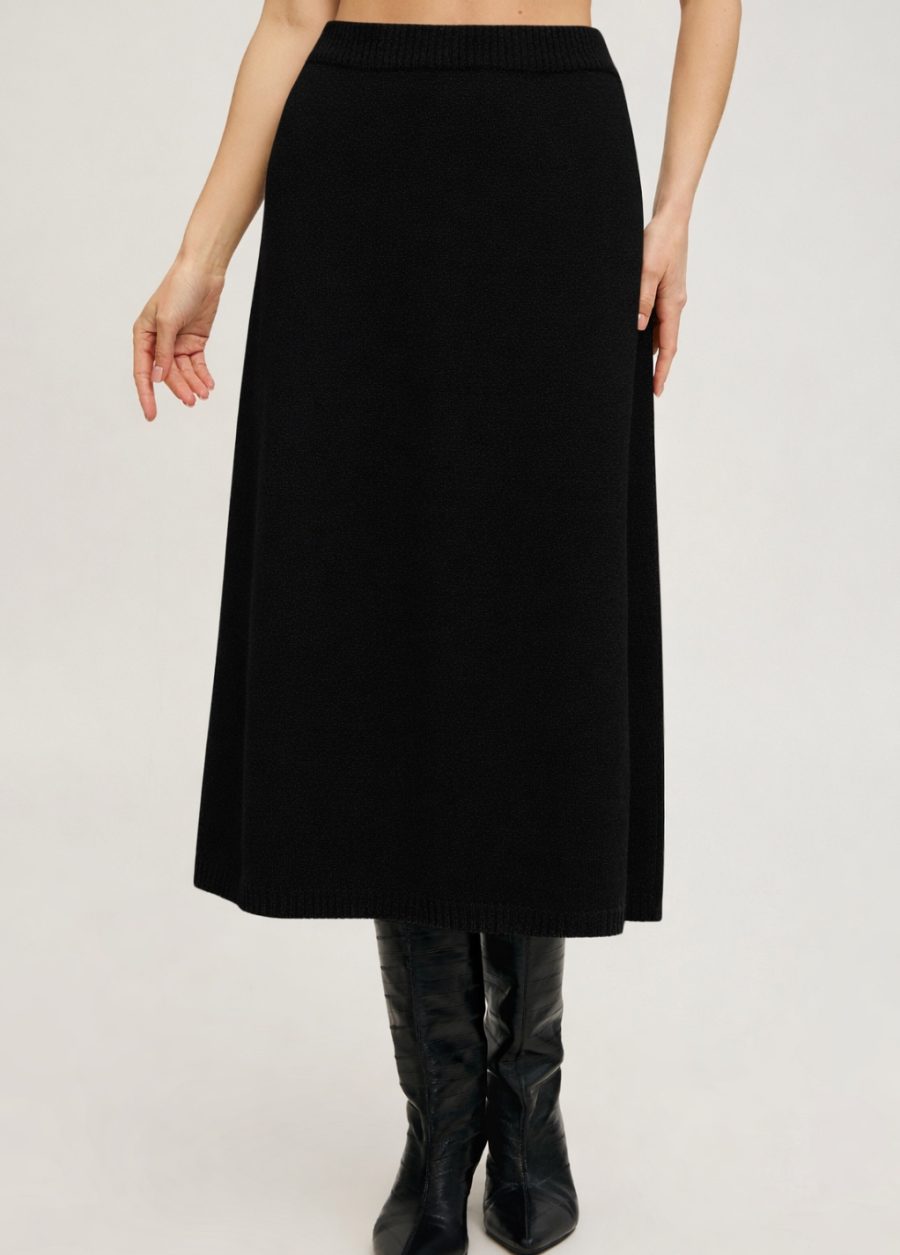 SKIRT BLACK 100% lamb's wool midi 5138-Collections_Fall-Winter_1