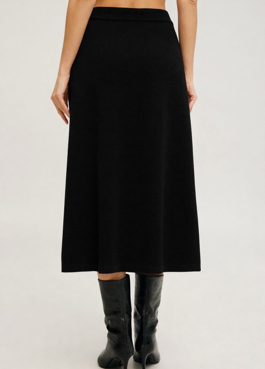 SKIRT BLACK 100% lamb's wool midi 5138-Collections_Fall-Winter_2