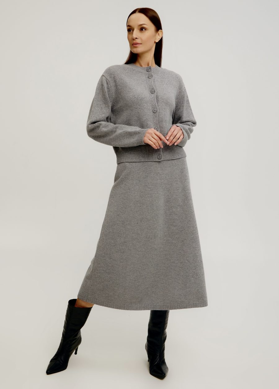 SKIRT DARK GRAY made of 100% lamb's wool copper 5138-Collections_Fall-Winter_5