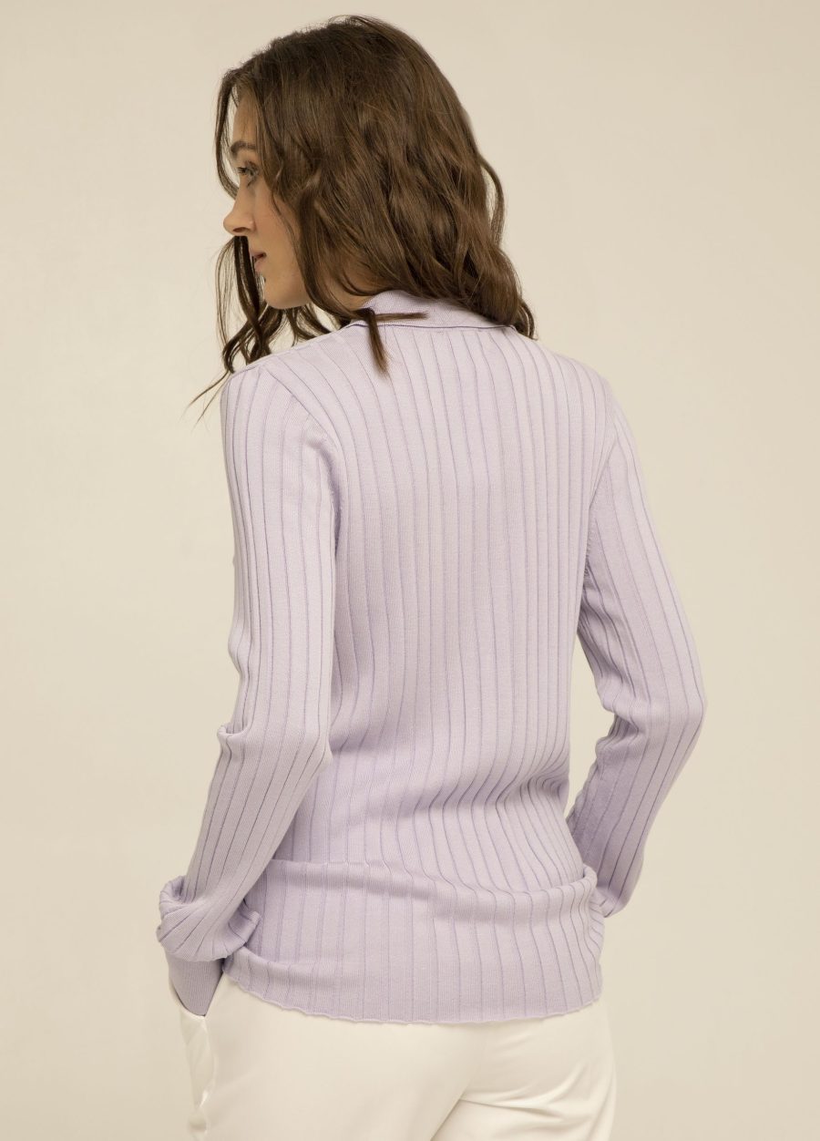 JUMPER LILAC polo with ribbing 1029-Collections_Ready to Wear_4