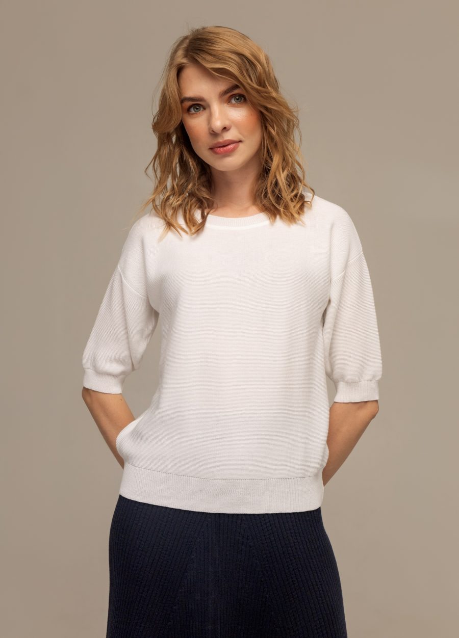 JUMPER WHITE from semi-cotton 3021-Collections_Ready to Wear_1