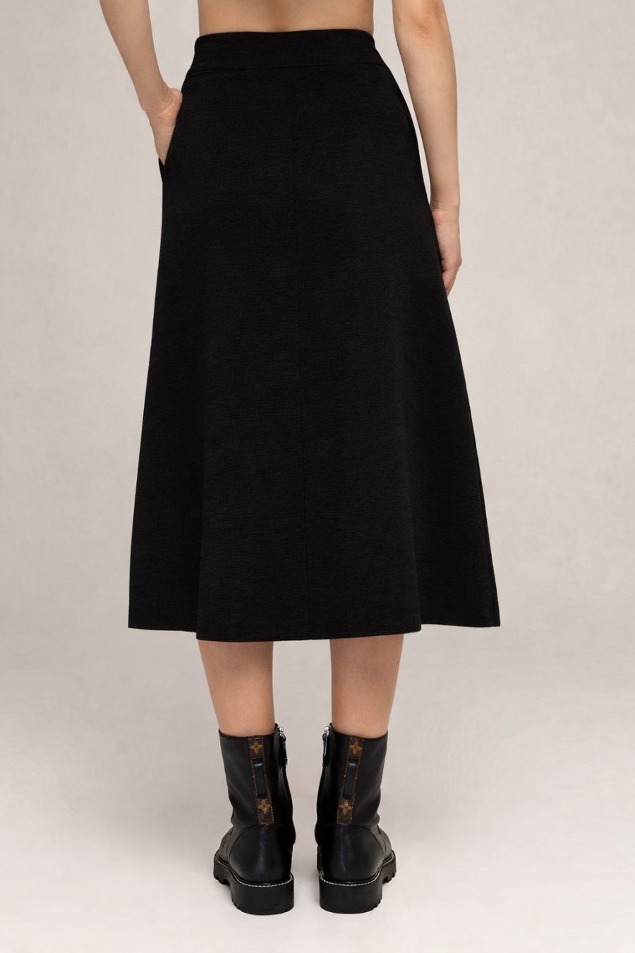 SKIRT BLACK midi with A-line pockets 3064-Collections_Fall-Winter_3