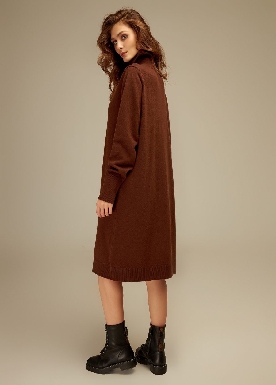 DRESS CHOCOLATE warm winter lamb's wool 4134-Collections_Dresses_4