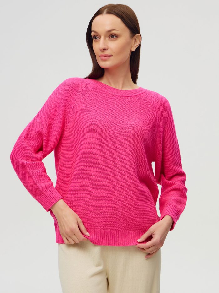 JUMPER FUCKSIA made of semi-cotton 3009