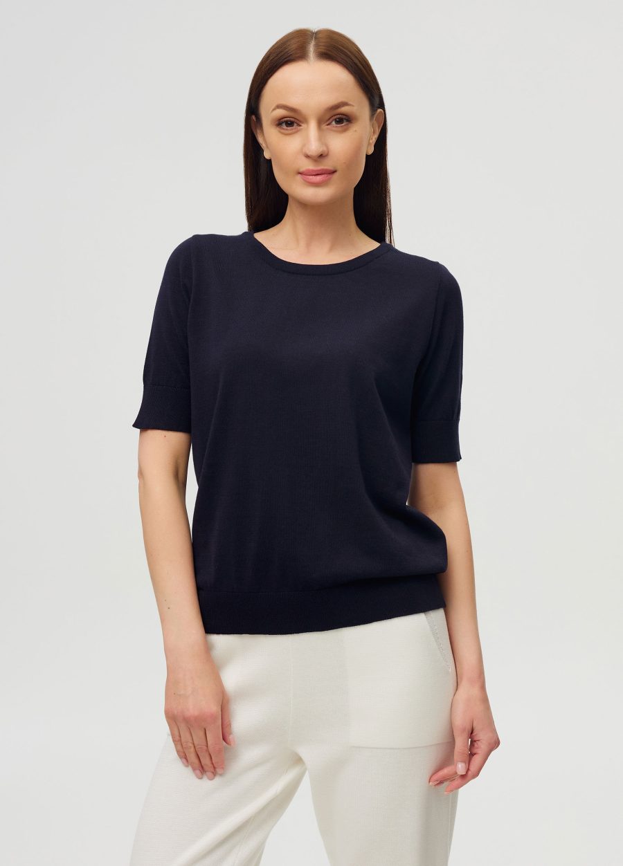 JUMPER BLUE navy made of 100% cotton 3040-Collections_Ready to Wear_1