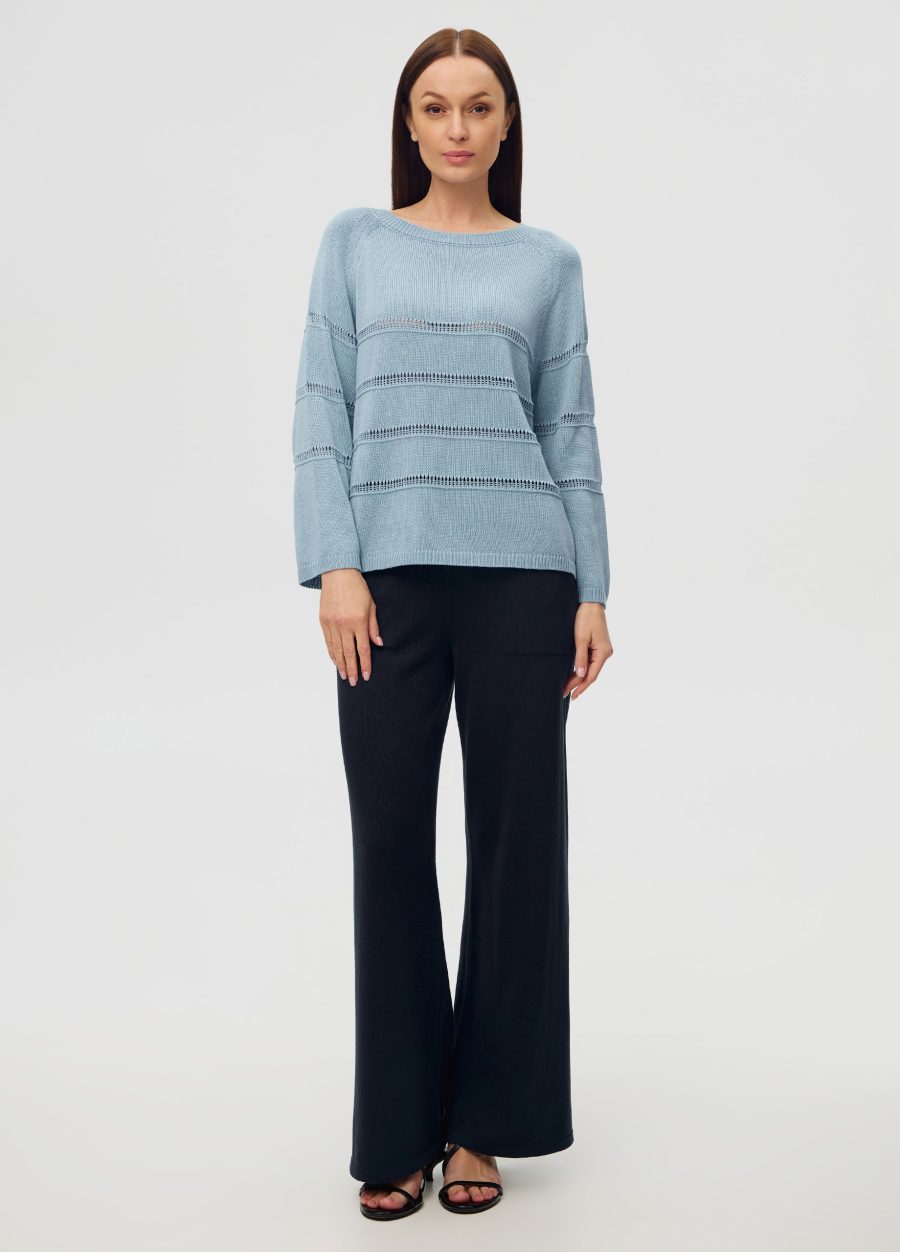 JUMPER BLUE with perforated inserts 5051-Collections_Ready to Wear_4